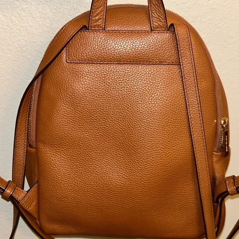Michael Kors Tan Leather Daypack with Gold Hardware